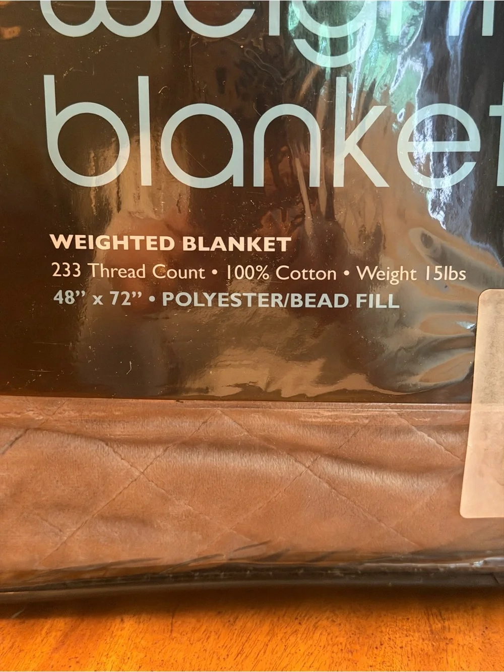 BLOOMINGDALE’s  My Weighted Blanket Grey 15 lbs 48x72 Twin